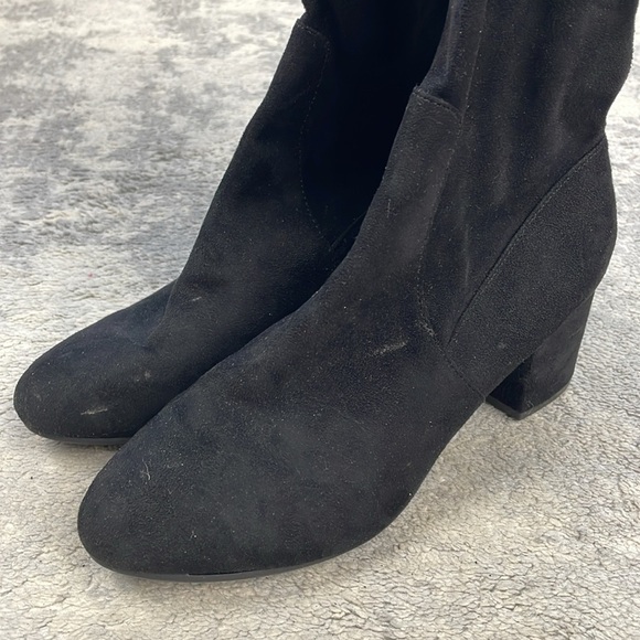 Steve Madden Isaac Black Vegan Suede Over the Knee Boots Black Sz 8 - Picture 6 of 16